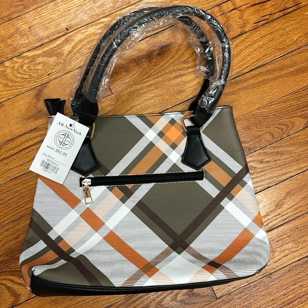 brand New AR New York Check bag with additional shoulder strap